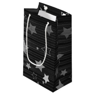 Black Stars Pattern Small Gift Bag