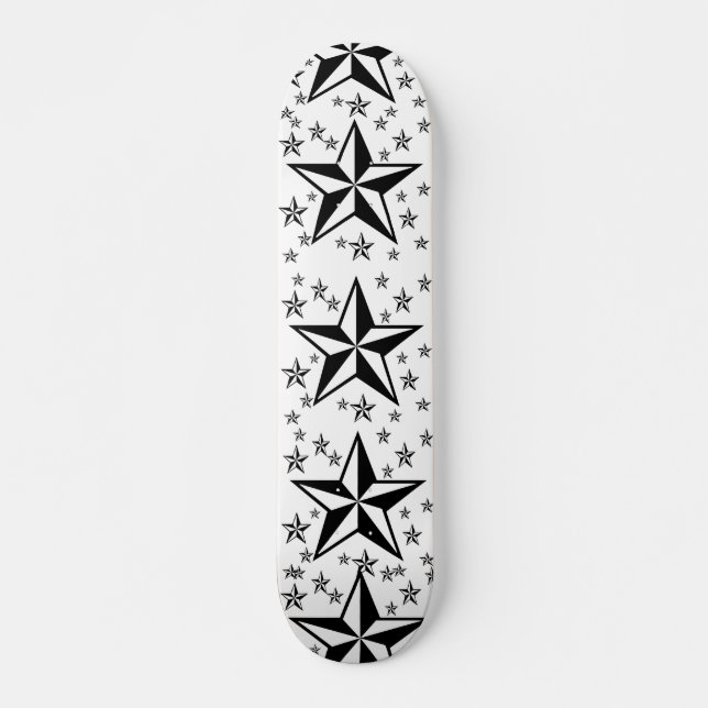 Black stars Skateboard (Front)