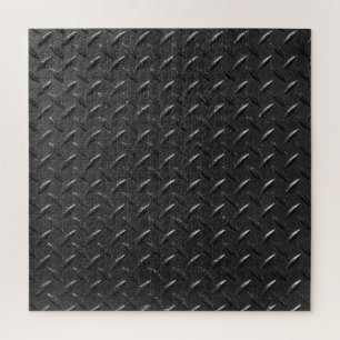 Black steel, fluted metallic texture. jigsaw puzzle