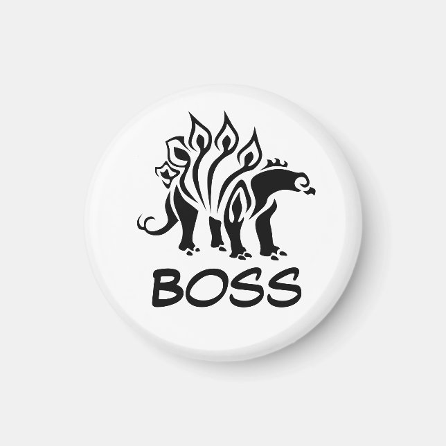 Black Stegosaurus Spiked  Dinosaur  Magnet (Front)