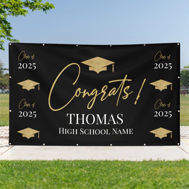 Black Step and repeat Graduation Backdrop banner  (Outside)