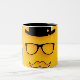 Black Stick Figure Pattern Mug   Funny Minimalist 