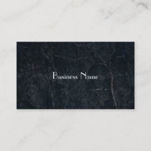 Black Stone Abstract Grunge Texture Elegant Business Card
