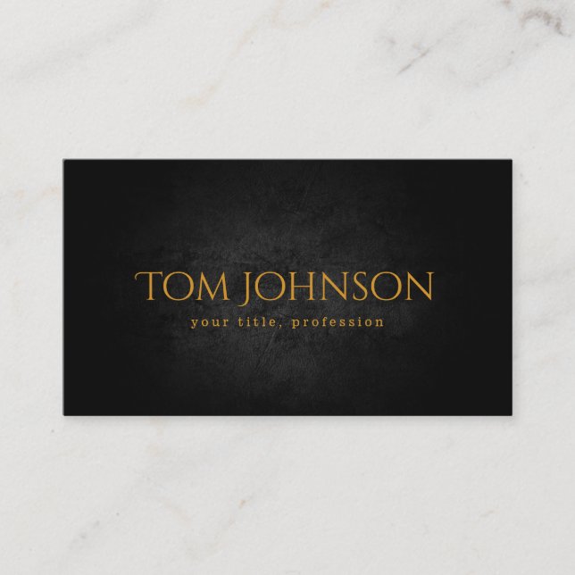 Black Stone & Golden Text Font For Your Business Card (Front)