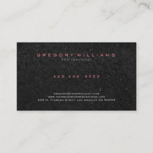 Black Stone Print Texture Background Business Card