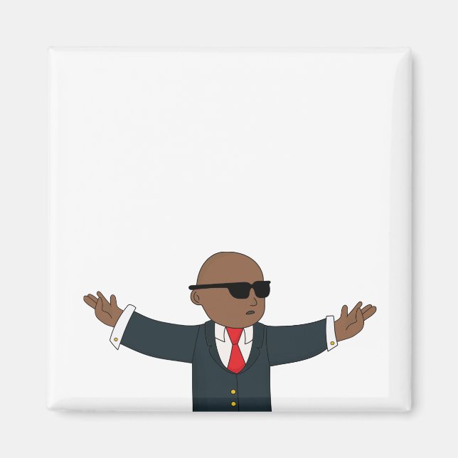 Black Stonk Guy Magnet (Front)