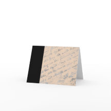Black Stripe and Silvery words notecard