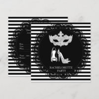 BLACK STRIPE BACHELORETTE MASQUERADE PARTY