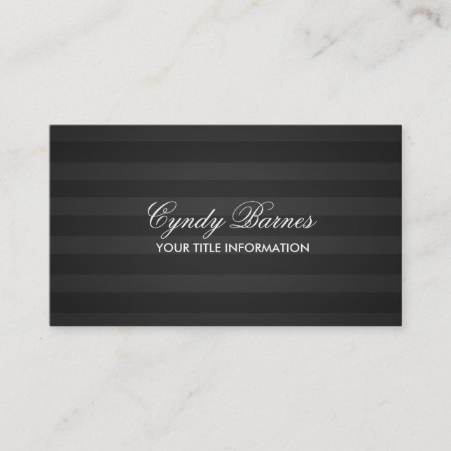 Black Stripe Business Card (Front)