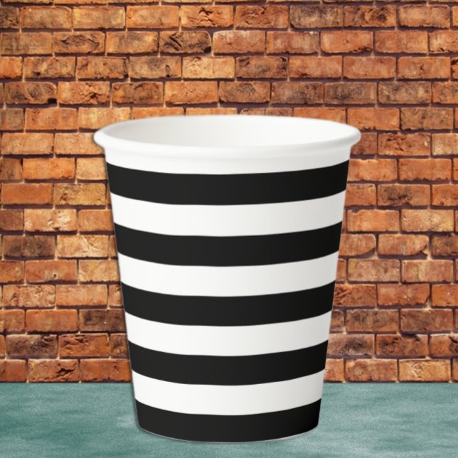 Black Stripe Paper Cups (Creator Uploaded)