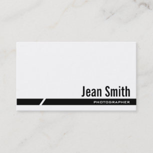 Black Stripe Photographer Business Card