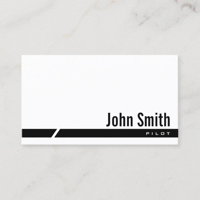 Black Stripe Pilot/Aviator Business Card (Front)