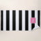 Black Stripe & Pink Monogram
