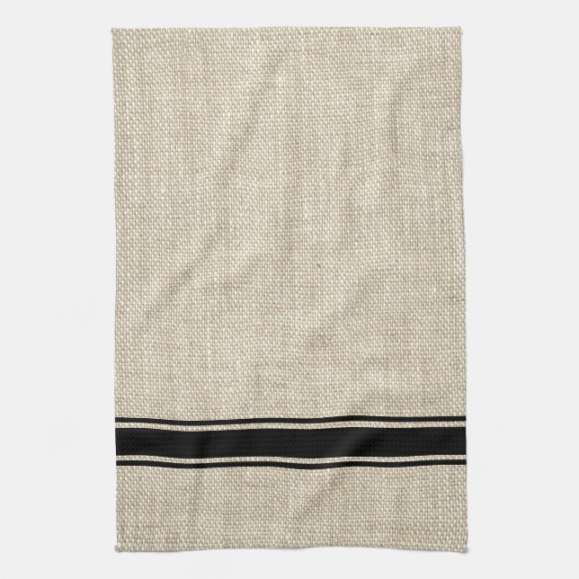 Black Striped Kitchen Towel (Vertical)