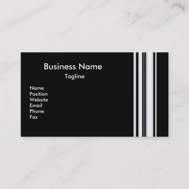 Black Stripes Business Card (Front)