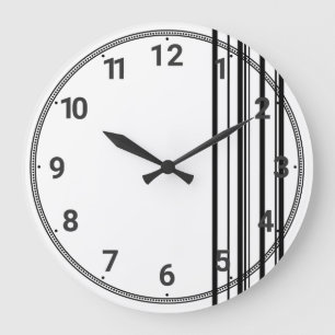 Black stripes large clock