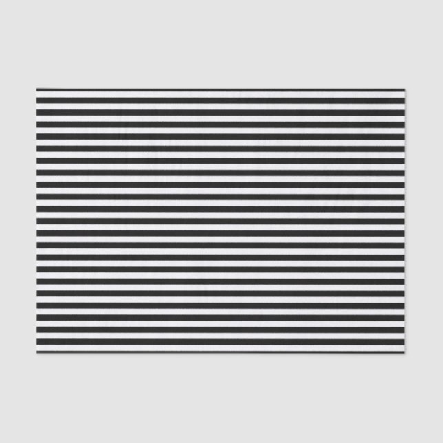 Black Stripes pattern - Customisable background Tissue Paper (Front)