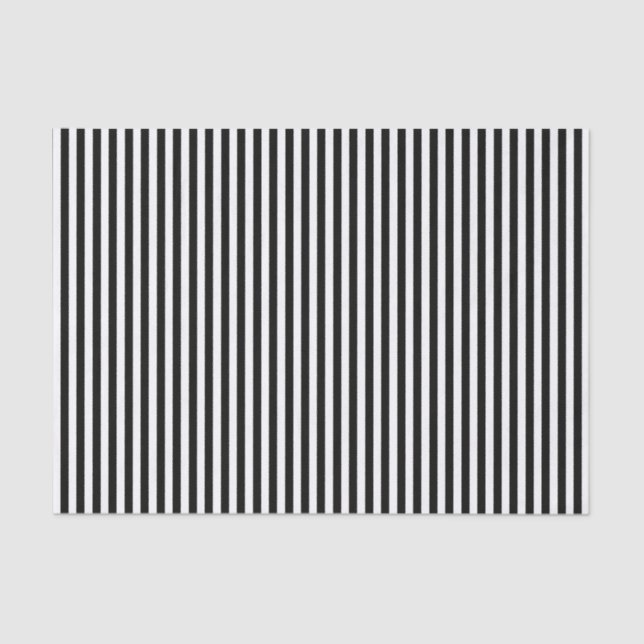 Black Stripes pattern - Customisable background Tissue Paper (Front)