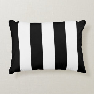 Black Stripes Pattern {pick your background color} Decorative Cushion