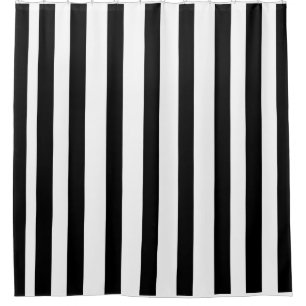 Black Stripes Shower Curtain