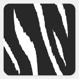 Black Stripes Square Sticker