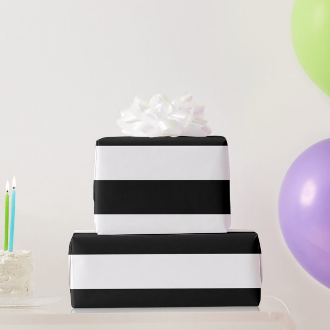 Black Stripes Wrapping Paper (Party Gifts)