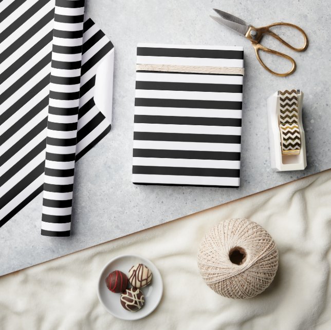 Black Stripes Wrapping Paper (Crafts)