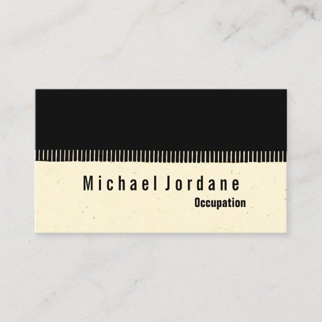 Black Strips ~ Business Cards RETRO Unisex (Front)