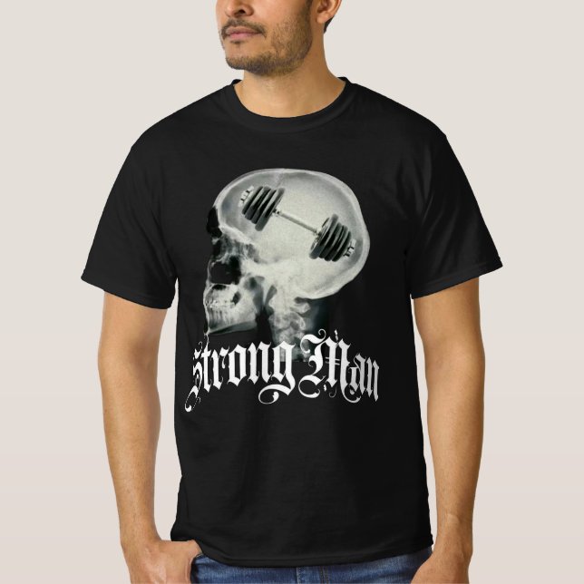 Black Strong man T-shirt (Front)