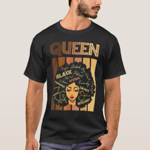 Black Strong Queen Afro Love Melanin African Ameri T-Shirt