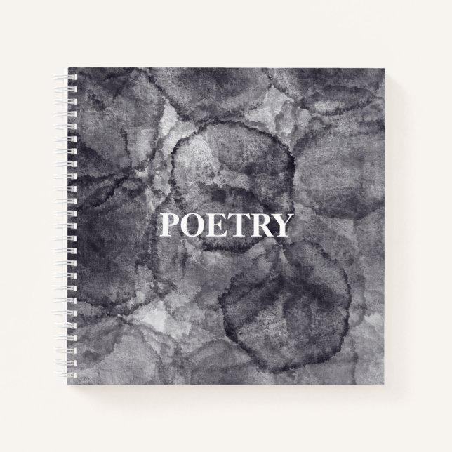 Black Stucco Poetry Journal Notebook (Front)