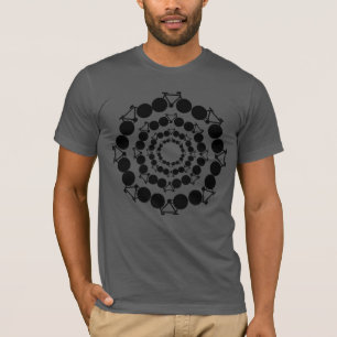 black stylised bikes in circles T-Shirt