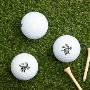 Black Styracosaurus  with Tribal War Paint Golf Balls