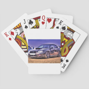 Black Subaru Impreza WRX STi Playing Cards