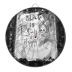 black such a happy colour dartboard