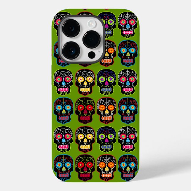 Black Sugar Skull Case-Mate iPhone Case (Back)