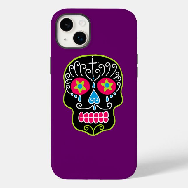 Black Sugar Skull Case-Mate iPhone Case (Back)
