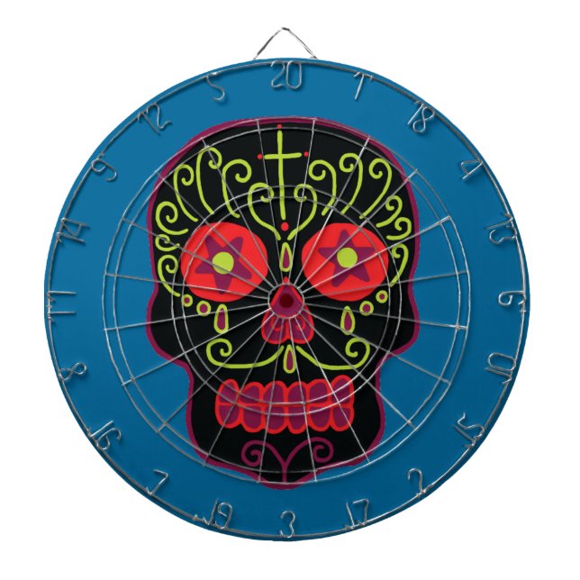 Black Sugar Skull Dartboard (Front)