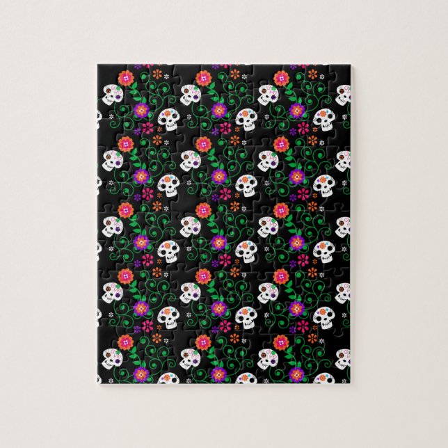 black sugar skull jigsaw puzzle (Vertical)