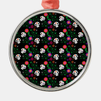 black sugar skull metal tree decoration