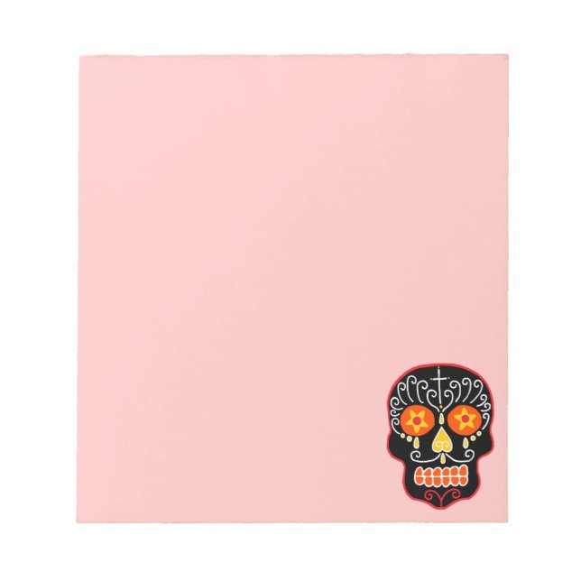 Black Sugar Skull Notepad (Front)