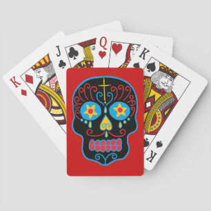 Black Sugar Skull Playing Cards