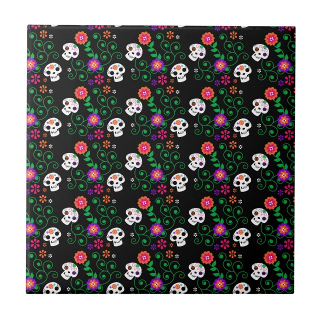 black sugar skull tile (Front)