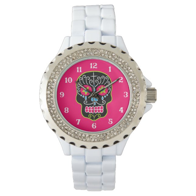 Black Sugar Skull Watch (Front)