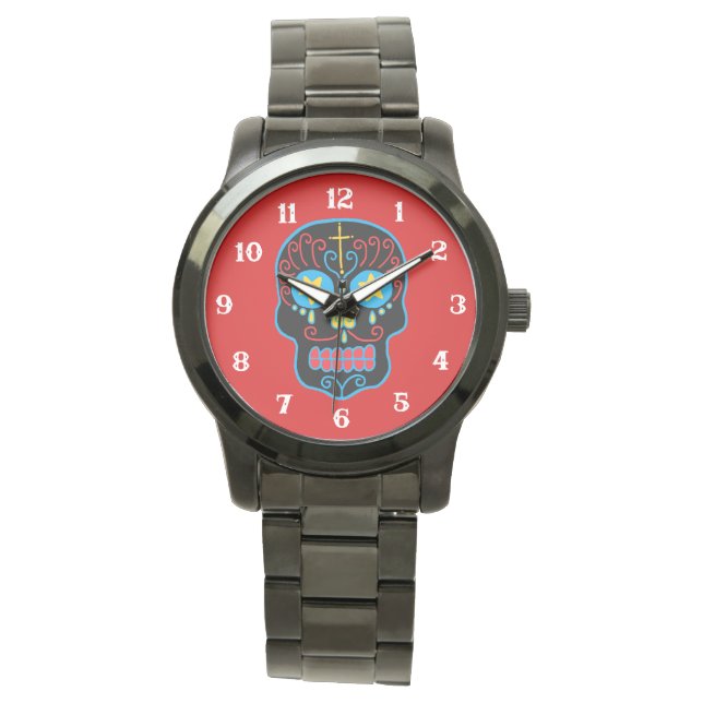 Black Sugar Skull Watch (Front)