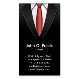 Black Suit Business Card Magnets
