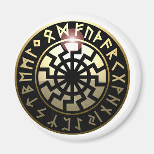 Black Sun wheel Magnet