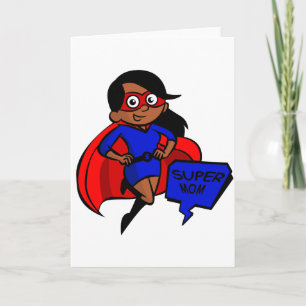 black super mum card