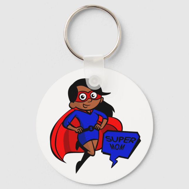 black super mum key ring (Front)