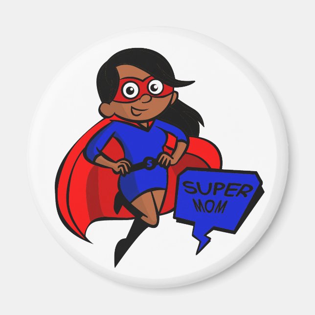 black super mum magnet (Front)